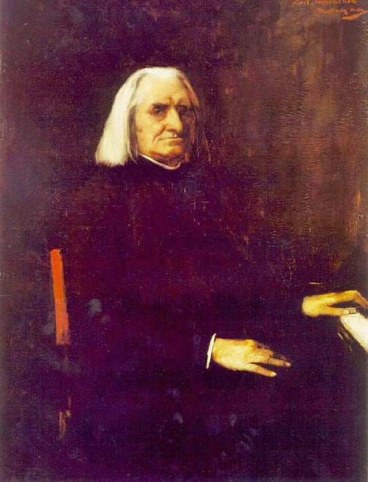 Portrait Of Franz Liszt by Mihály Munkács