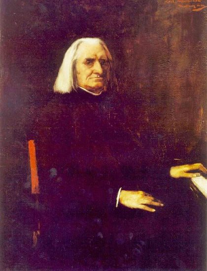 Portrait Of Franz Liszt by Mihály Munkács