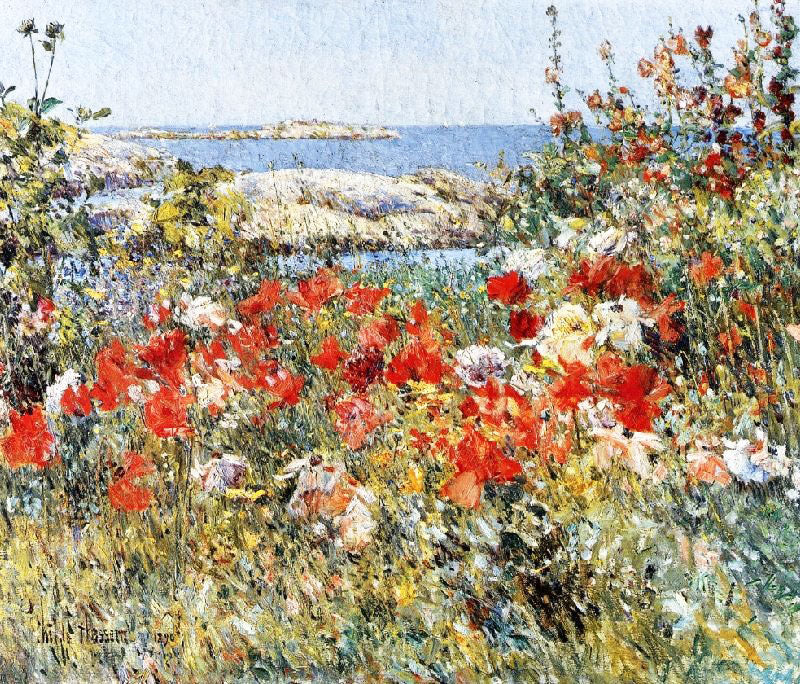 Celia Thaxter’S Garden, Isles Of Shoals, Maine by Childe Hassam
