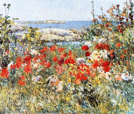 Celia Thaxter’S Garden, Isles Of Shoals, Maine by Childe Hassam