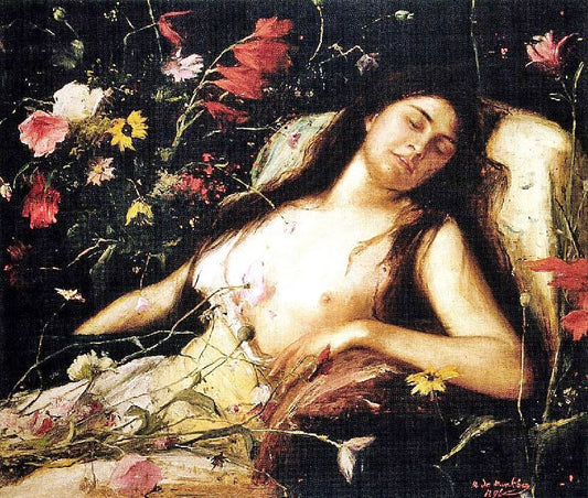 The Sacrifice Of Flowers by Mihály Munkács