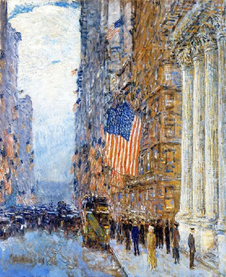 Flags On The Waldorf by Childe Hassam
