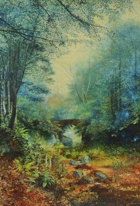 A Wooded Valley by John Atkinson Grimshaw