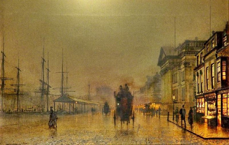 Liverpool Docks By Night by John Atkinson Grimshaw