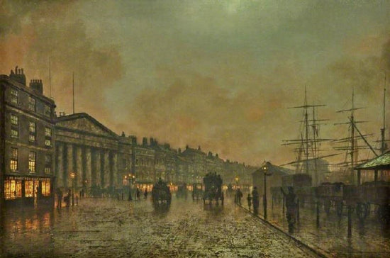 The Custom House, Liverpool, Looking South by John Atkinson Grimshaw