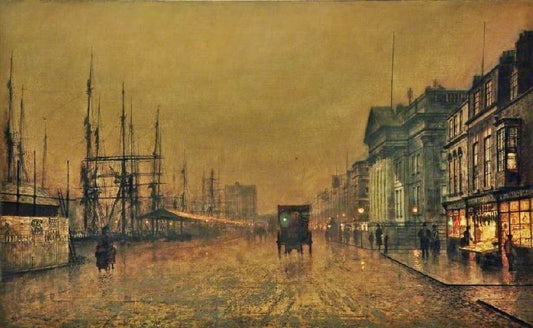 The Custom House, Liverpool, Looking North by John Atkinson Grimshaw