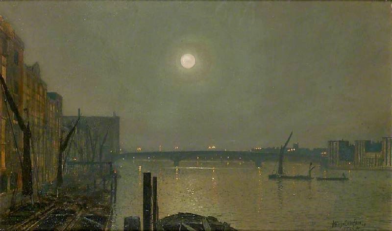 VIEW OF BATTERSEA BRIDGE AT NIGHT