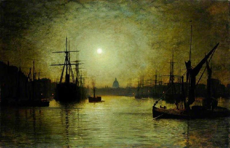 Thames Moonlight by John Atkinson Grimshaw