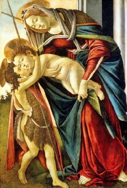 The Madonna And Child With The Infant Saint John by Sandro Botticelli
