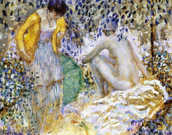 Two Women On The Grass by Frederick Carl Frieseke