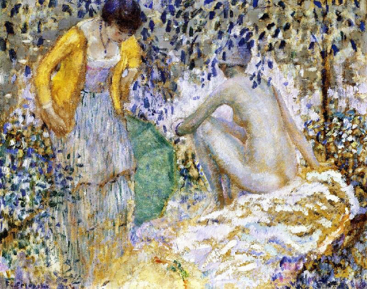 Two Women On The Grass by Frederick Carl Frieseke