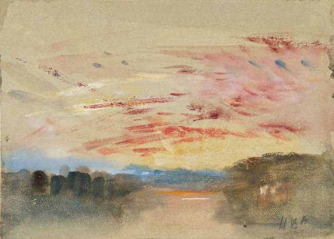 Sunset (After Turner) by Hercules Brabazon Brabazon