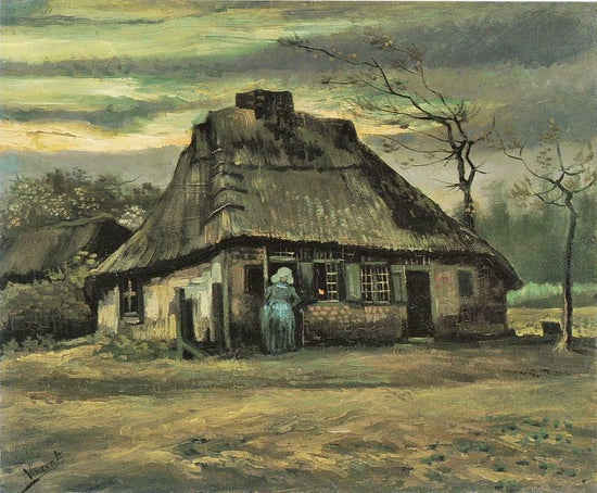 Cottage At Nightfall by Vincent van Gogh