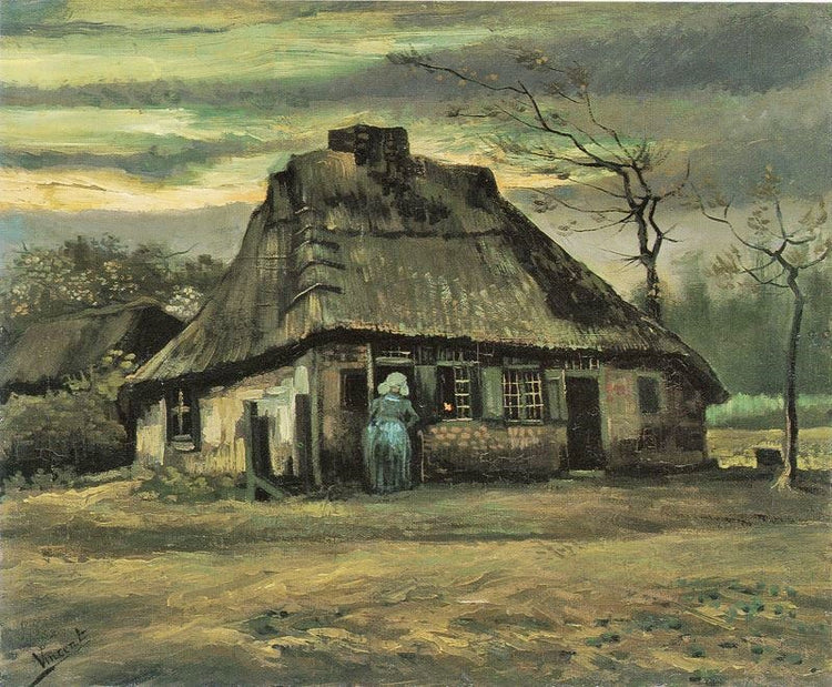 Cottage At Nightfall by Vincent van Gogh