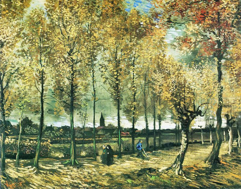 LANE WITH POPLARS