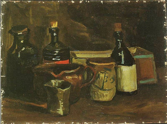Still Life With Bottles And Earthenware by Vincent van Gogh