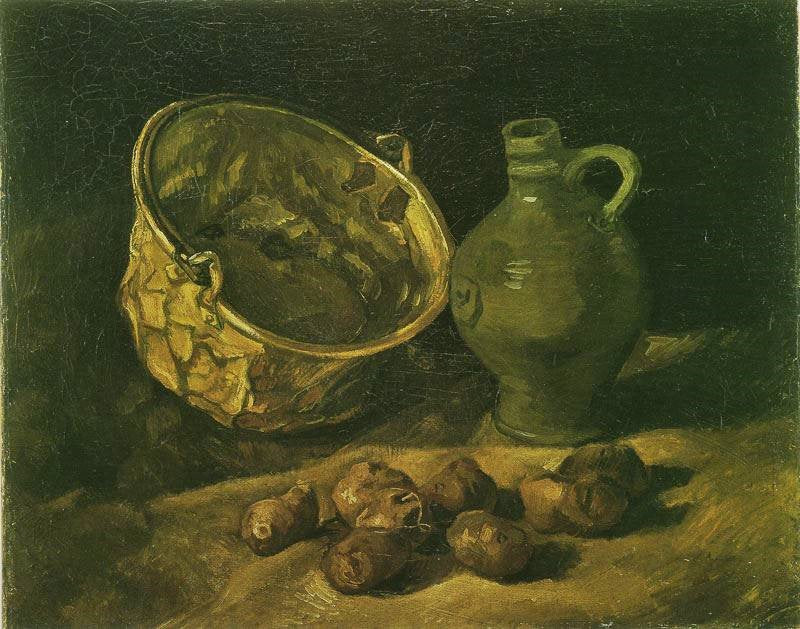 STILL LIFE WITH BRASS CAULDRON