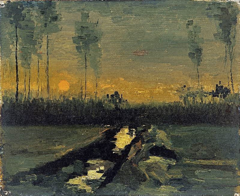 Landscape At Dusk by Vincent van Gogh