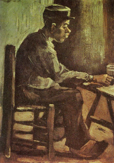 Peasant Sitting At A Table by Vincent van Gogh