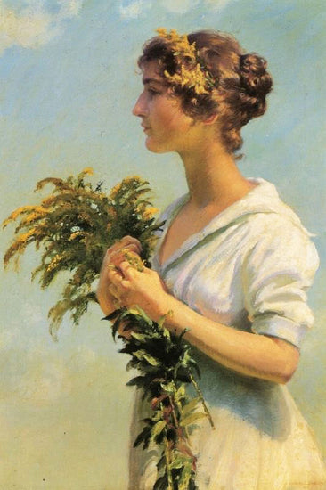 Girl With Goldenrod by Charles Courtney Curran