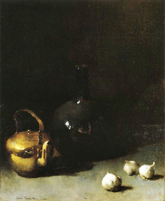 Still Life With Garlic by Emil Carlsen