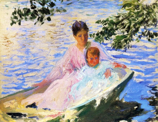 Study For ’Mother And Child In A Boat by Edmund Tarbell