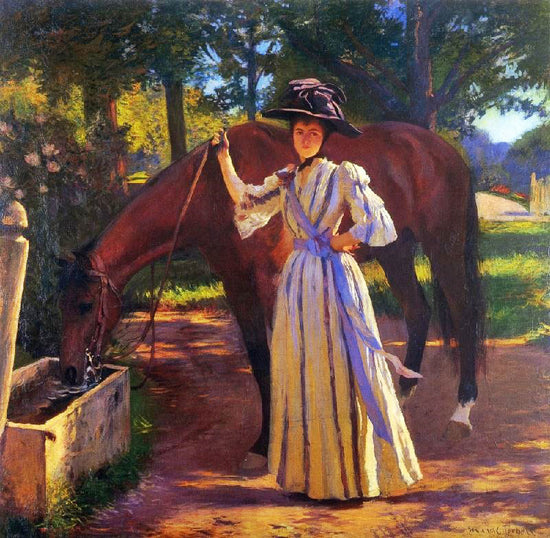 Girl And Horse by Edmund Tarbell