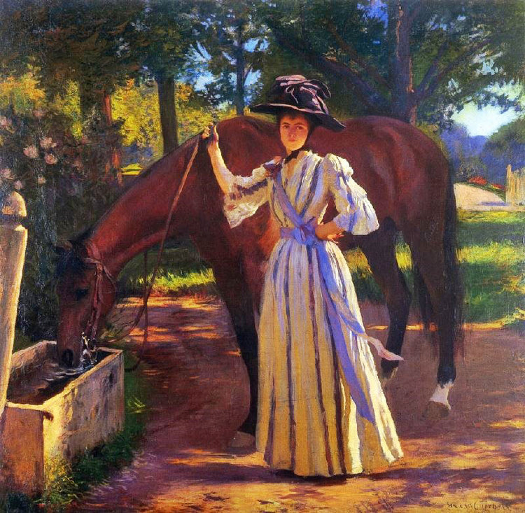 Girl And Horse by Edmund Tarbell
