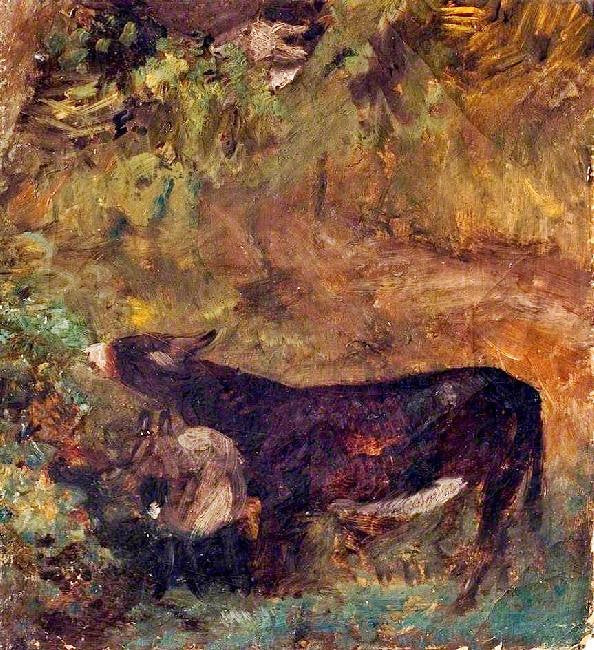 A Donkey With A Foal (Study For ’The Cornfield’) by John Constable