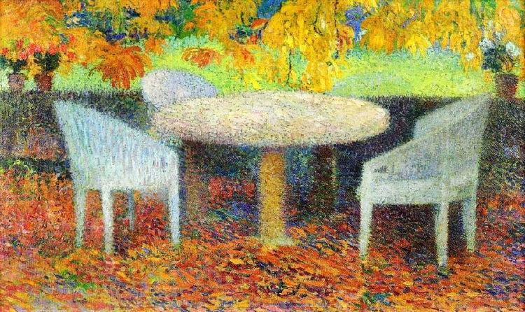 The Large Stone Table Under The Chestnut Street At Marquayrol by Henri Martin