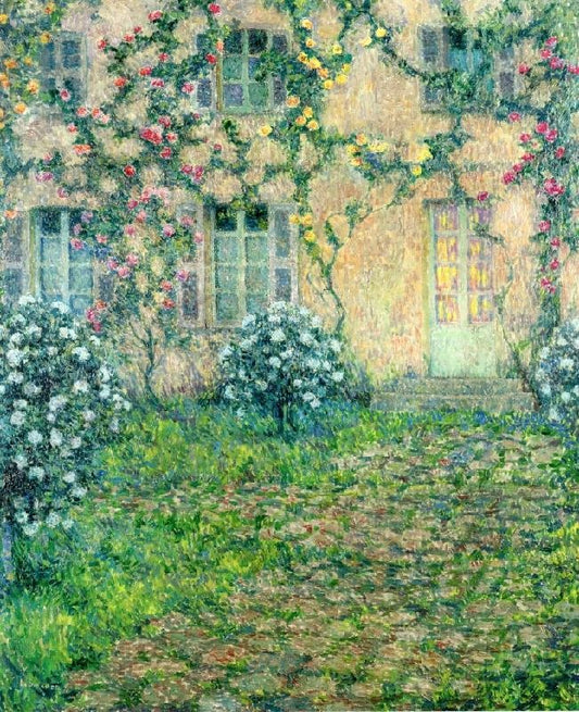House With Roses, 1920 by Henri Le Sidaner
