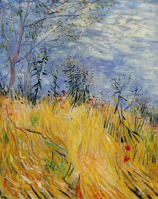Edge Of A Wheatfield With Poppies by Vincent van Gogh