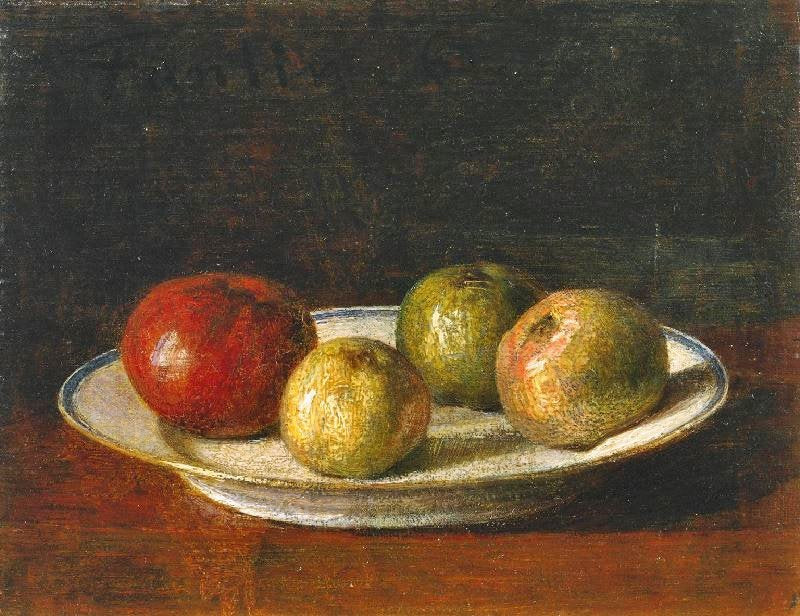 A Plate Of Apples by Henri Fantin-Latour