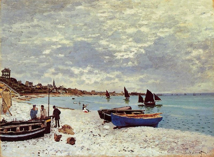 The Beach At Sainte-Adresse by Claude Oscar Monet