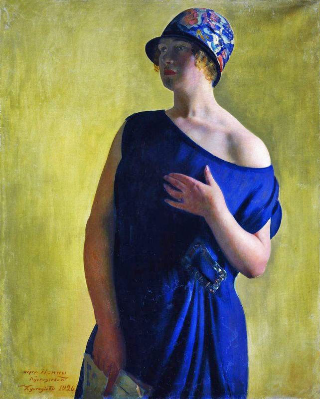 The Artist’S Daughter, Irina by Boris Mikhailovich Kustodiev