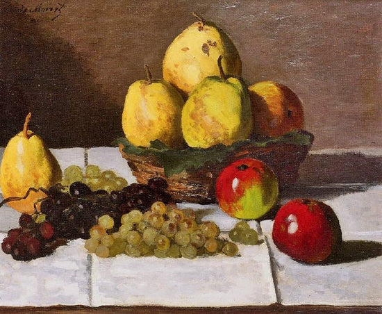 Still Life With Pears And Grapes by Claude Oscar Monet