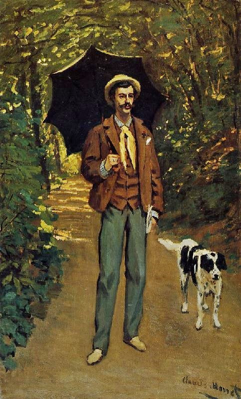 Victor Jacquemont Holding A Parasol by Claude Oscar Monet