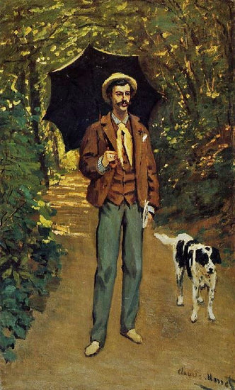 Victor Jacquemont Holding A Parasol by Claude Oscar Monet