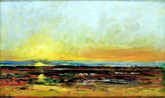 Sunset On The Sea Coast by Charles François Daubign