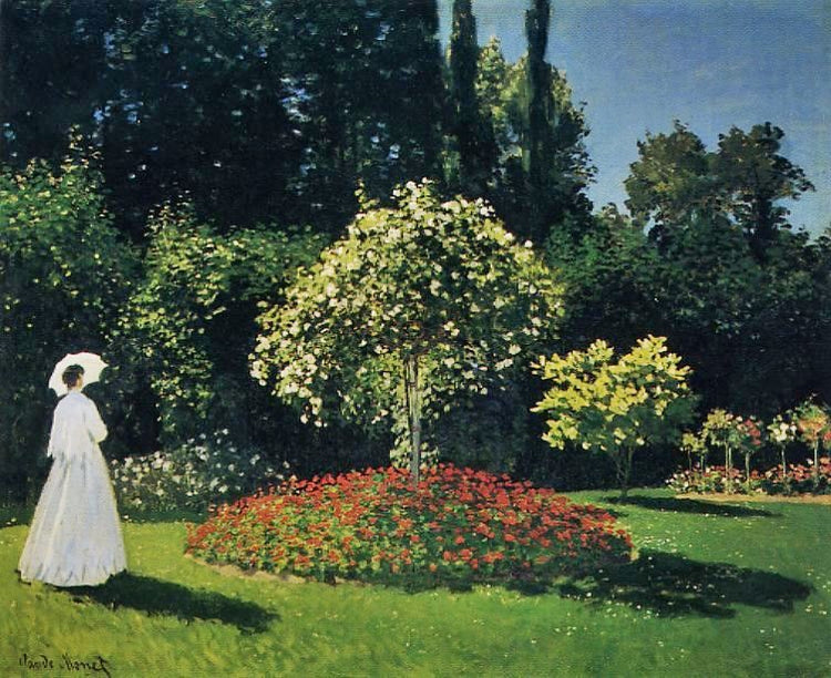 Jeanne-Marguerite Lecadre In The Garden by Claude Oscar Monet