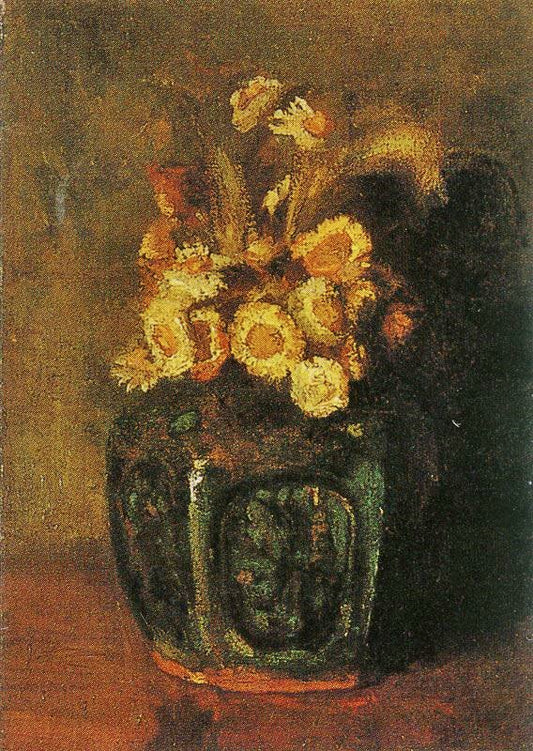 Ginger Jar With Daisies by Vincent van Gogh