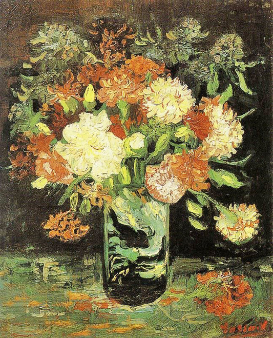 Vase With Carnations by Vincent van Gogh