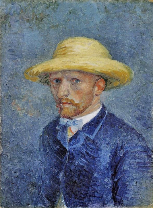 Self-Portrait With Straw Hat, 1887 by Vincent van Gogh