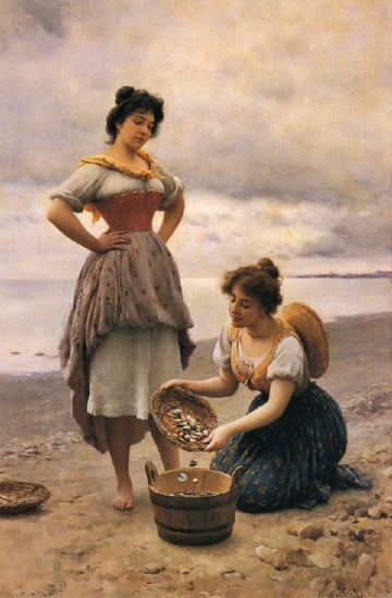 Gathering Shells by Eugene de Blaas