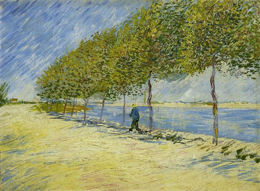 A Walk Along The Banks Of The Seine Near Asnières by Vincent van Gogh