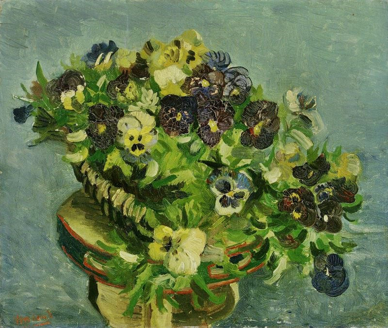 Basket Of Pansies by Vincent van Gogh
