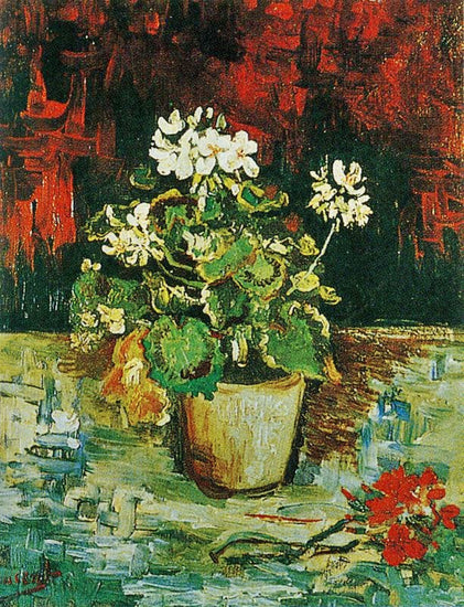 Geranium In A Flowerpot by Vincent van Gogh