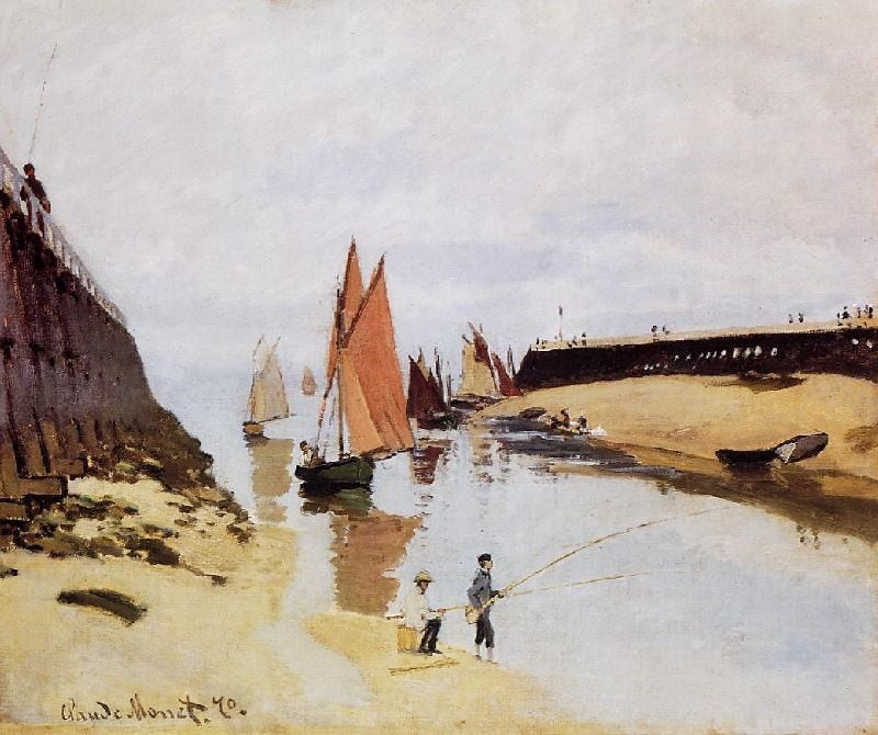 Entrance To The Port Of Trouville by Claude Oscar Monet