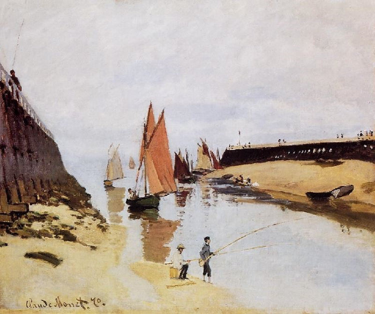 Entrance To The Port Of Trouville by Claude Oscar Monet