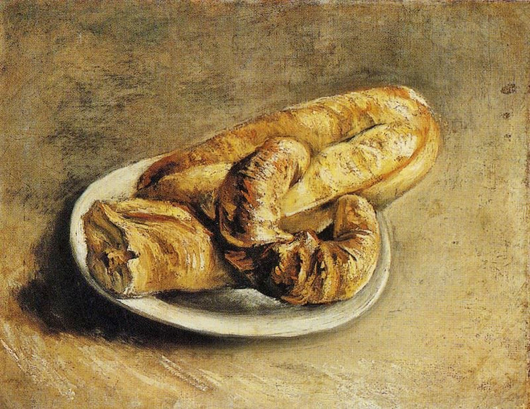 A Plate With Rolls by Vincent van Gogh